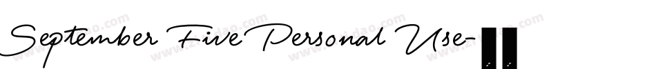 September Five Personal Use字体转换